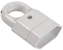 Розетка штепсельная без заземления прямая с кольцом Smartbuy 6А белый картинка 